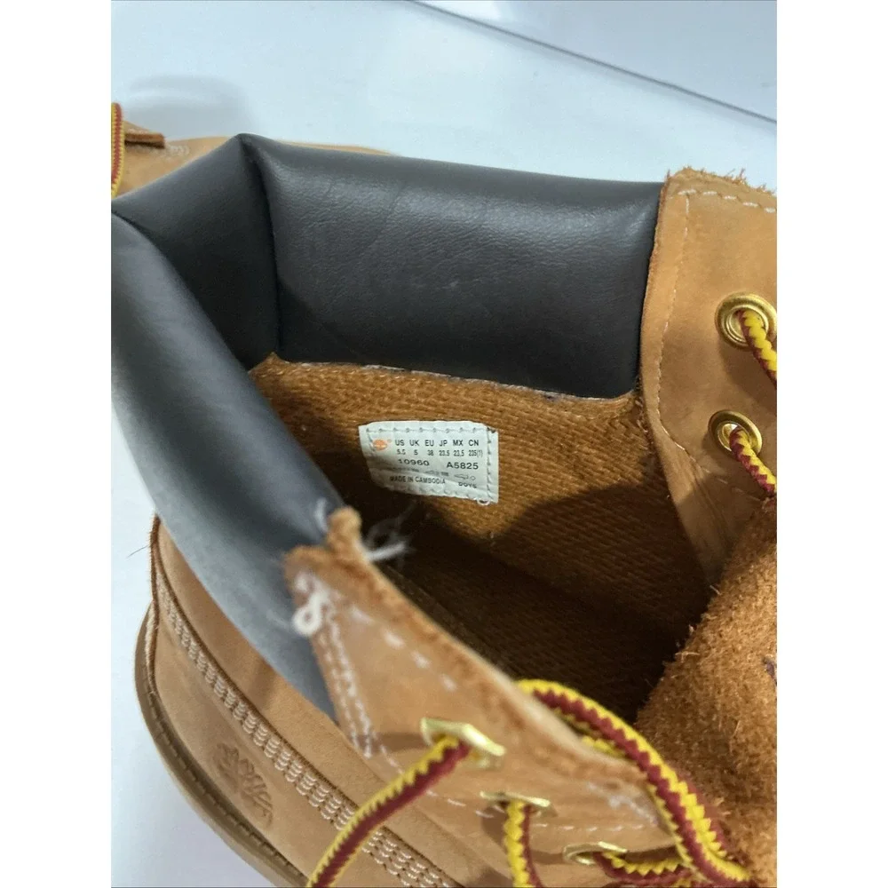 Timberland Boys 5.5M Classic Waterproof Work Boots - Wheat Nubuck Leather